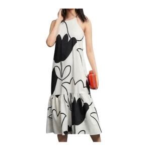 ANTHROPOLOGIE Corey Lynn Calter White & Black Dress Size Medium
